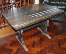 1 x Wooden Pub Table With Ash Top - H76 x W120 x D80 cms - Ref BB1759 TF - CL351 - Location: Chorley