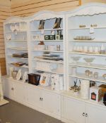 3 x Heart and Home Dresser Cabinets - Shabby Chic White - Dimensions H200 x W100 cms - Ref BB000 GFF