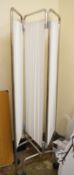 1 x Three Fold Modesty Screen on Wheels - Ref BB1680 GF - CL351 - Location: Chorley PR6