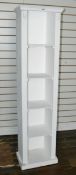 1 x Tall Unit / Bookcase Painted In White - Dimensions: H173 x D28 x W39cm - Ref M173 F3
