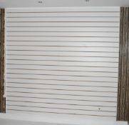 7 x Sections of Slat Wall in White -  Approx Size 2154 x 120 cms - Ref BB692 TF - CL351 -