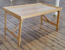1 x Pine Folding Table With Paneled Top - H80 x W153 x D91 cms - Ref BB640 1F - CL351 - Location: Ch