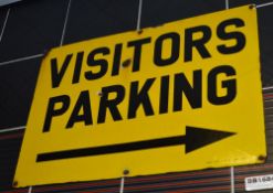 1 x Vintage Visitors Parking Sign - Made in New York - Ref BB1684 T - 36 x 50 cms - CL351 - Location