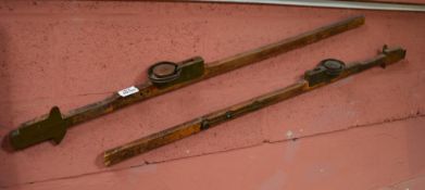 1 x Pair of Vintage Railway Track Inclinometer Levels - Approx 54 Inch Long - Ref BB769 - CL351 - Lo