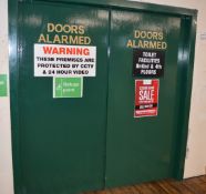 1 x Set of Double Doors With Magnetic Holders and Soft Close Shutters - H195 x W75.5 (Each Door) x