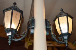 8 x Victorian Style Wall Mounted Light Fittings in Rustic Green - Ref BB419 TF- CL351 - Location: