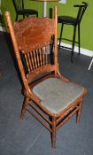 23 x Dining Chairs With Etched Spindle Backs and Fabrc Seat Pads - Ref BB000 - CL351 - Location: