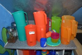 1 x Assorted Collection of Plastic Cups and Jugs - Ref BB128 PTP - CL351 - Location: Chorley PR6