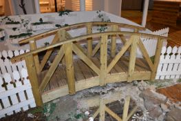 1 x Timber Foot Bridge - Ideal For Garden Features - Indoor Use Only - Size 300 x 70 cms - Ref BB287