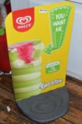 2 x Walls Ice Cream Metal Advertisement Signs - Height 86 cms - Ref BB1740 TF/GF - CL351 - Location:
