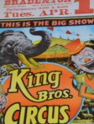 1 x Framed Circus Picture -Bradenton Bridge King Bros Circus - 24 x 18 Inch - Ref BB725 - CL351 - Lo