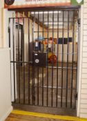 1 x Cast Iron Security Gate With Mounting Panel and Brackets - H203 x W152 cms - Ref BB442 3F - CL35