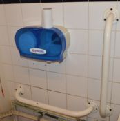 8 x Assorted Bathroom Accessories Including Disability Grab Rails, Toilet Roll Dispenser, Soap
