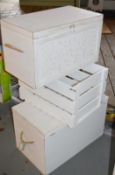 1 x Yankee Candle Basket and Two Storage Boxes With Rope Handles - Ref BB1581 GFF - CL351 - Locatio