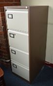 2 x Four Drawer Filing Cabinets - Ref BB1737 TF - CL351 - Location: Chorley PR6