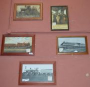 6 x Framed Train Pictures - Ref BB767 - CL351 - Location: Chorley PR6