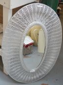 1 x Oval Silver Wall Mirror - Ref BB1590 GFF - CL351 - Location: Chorley PR6