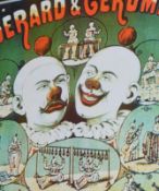 1 x Framed Circus Picture - Gerard & Gerome - 16 x 12 Inch - Ref BB705 - CL351 - Location: Chorley P