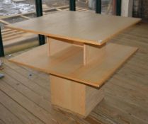 1 x Retail Display Island - Light Wood Finish - H94 x W100 x D100 cms - Ref BB1556 GFF - CL351 - Loc