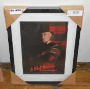 1 x Freddy Krueger Nightmare on Elm Street Picture in Black Frame - New and Sealed - Ref BB1696 2F -