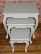 1 x Nest of Three Tables Finished in a Contemporary Grey - H61 x W59 x D45 cms - Ref BB1715 2F -