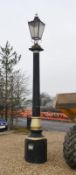 1 x Vintage Ornate Outdoor Light Post in Black and Gold - Approx Height 400cm - Ref BB000 OS - CL351