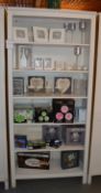 1 x Upright Bookcase Shelving Unit in White - H192 x W90 x D34 cms - Ref BB000 GFF - CL351 -