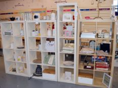 4 x Cube Shelf Units in White and Brown - Ref BB000 GFF - CL351 - Location: Chorley PR6 Please