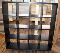 1 x Black Book Case / Display Unit - Dimensions: W147 x D39 x H140cm - Ref M510 / F3 - CL351 F3