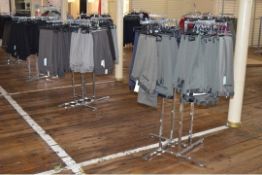 10 x Chrome Retail Clothes Hanging Stands With Four Adjustable Arms - BB636 1F - CL351 - Location: