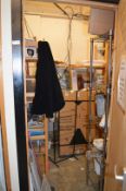 1 x Contents of Storage Room - Includes Star Wars Promo Boards, Stainless Steel Shelf, Baskets,