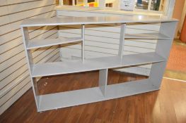1 x Shelf Display Unit Painted in Grey - Ref BB1506 GF - CL351 - Location: Chorley PR6