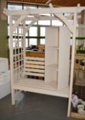 1 x Pergola Seating Bench in Cream - H204 x W140 x D60 cms - Ref BB1582 GFF - CL351 - Location: