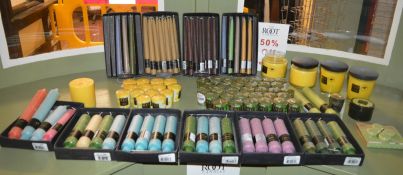 Assorted 109 x Root Scented Candle Products by Timberline - New and Unused Stock - Includes Jars,