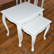 1 x Nest of Two Tables Finished in a Contemporary Grey - H61 x W59 x D45 cms - Ref BB1716 2F - CL351