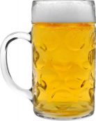 28 x Rink Drink Glass Germain Stein Glass Been Mugs - 2 Pint Capacity - Brand New Boxed Stock - Ref