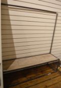 1 x Seating Bench With Overhead Rail - H40/160 x W150 x D40 cms - Ref BB394 TF - CL351 - Location: C