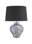 1 x Ex Display 1 Light Polished Chrome Mosaic Table Lamp - CL364 - Ref: PAL Edin/3 14767 - Location: