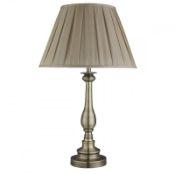 1 x Ex Display 1 Light Table Lamp Antique Brass - CL364 - Ref:WH- J2285 - Location: Altrincham WA14