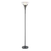1 x Linea 1 Light Floor Lamp Black Chrome - New Boxed Stock - CL364 - Ref: PAL Edin/1 5222BC - Loca
