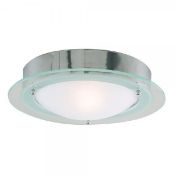 1 x Bathroom Lights 1 Light Flush Ceiling Light Polished Chrome - New Boxed Stock - CL364 - Ref: PAL