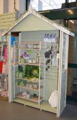 1 x Pergola In Sea Green and White - Ideal Garden Smokers Shelter - Ref BB1623 GFF - CL351 -