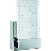 1 x Ex Display Led Bathroom Wall Bracket Chrome Clear Bubble Glass - CL364 - Ref: ERP1- 14509 - Loc