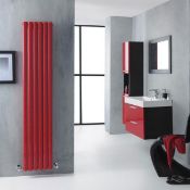 1 x Hudson Reed Red Revive Double Panel Designer Radiator (1800 x 345mm) - New & Boxed Stock - Ref: