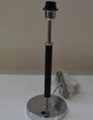 1 x CHELSOM Table Lamp With Black/Chrome Stem And Chrome Base - Dimensions:H48/L19cm - New/Unused bo