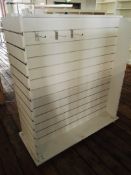 2 x Double Sided Slat Wall Retail Units on Castors - H145 x W130 x D45 cms - Ref M563/564 3F - CL351