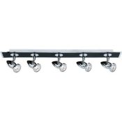 1 x Ex Display Comet 5 Light Ceiling Spotlight Polished Chrome Black - CL364 - Ref: ERP2- 12680 - L