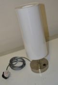 1 x CHELSOM Table Lamp With A Chrome Base And A White Lamp Shade - Dimensions:H47/D15cm - New/Unused