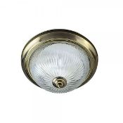 2 x American Diner Flush Light Flush Ceiling Light Antique Brass - New Boxed Stock - CL364 - Ref: PA
