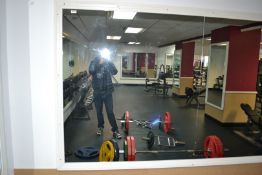 2 x Gym/Dance Room Wall Mirrors - Dimensions: H150 x L140cm - Ref: J2105/GFG - CL356 - Location:
